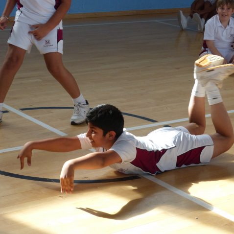 students in a sports session