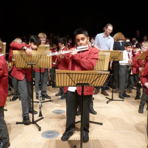 Children playing their instruments