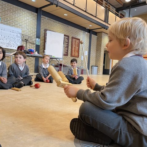 children playing musical instruments