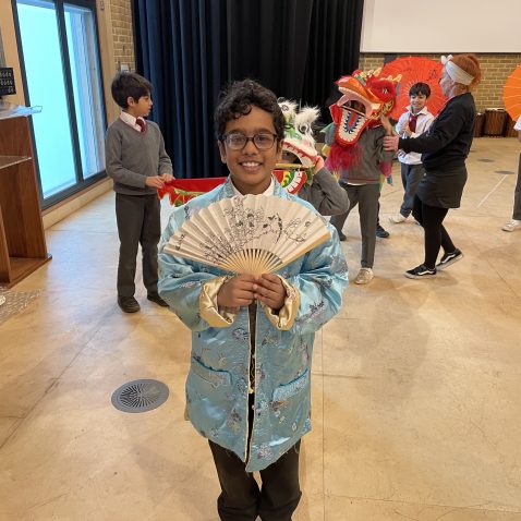 student wearing a kimono