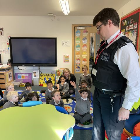 police officer in a school