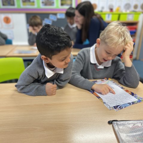 students in class