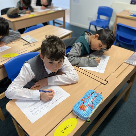 students at their desks