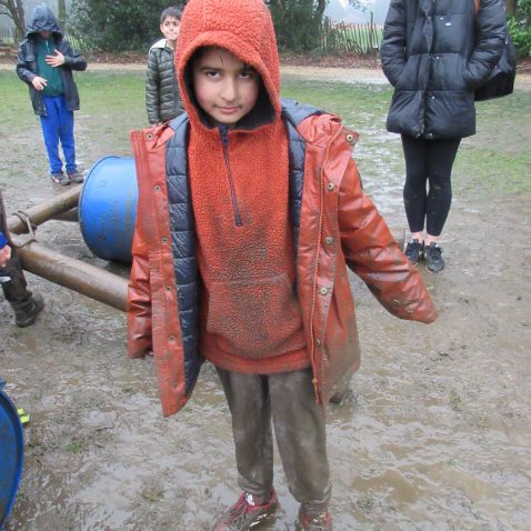 boy in the mud