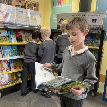 children at a book fair