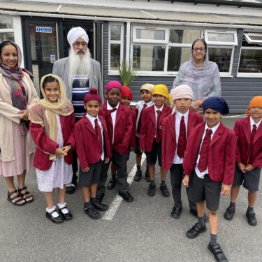 students at a gurdwara