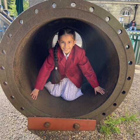 student in an engine