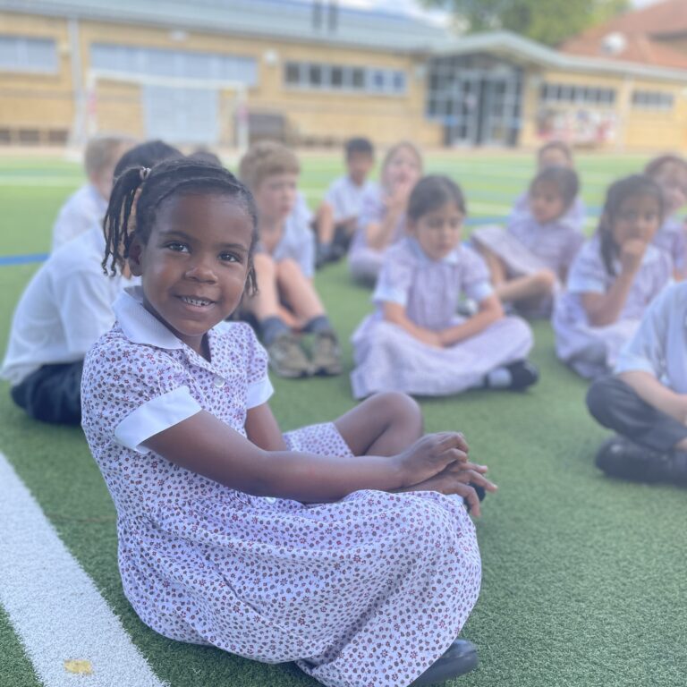 Reception children enjoying story time
