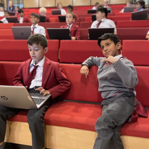 The Mall Theatre with seats open, creating 150 spaces for event spectators